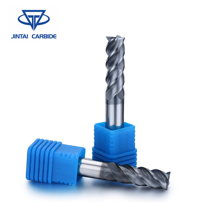 Tipos contínuos do moinho de extremidade do carboneto de tungstênio HRC60 de flautas do cortador de trituração 4 fornecedor